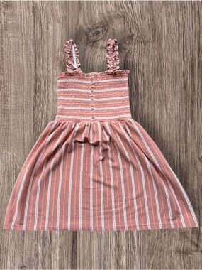 Girls Rare Editions Tan and Cream Dress Size Medium 8/10